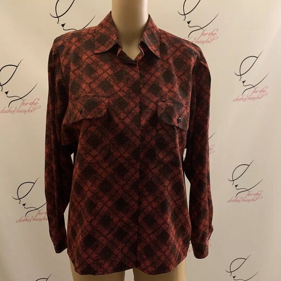 Rafaella. Size 12 Petite. Long sleeve, Hidden Placket, Button Up Shirt. B43 - Picture 1 of 5